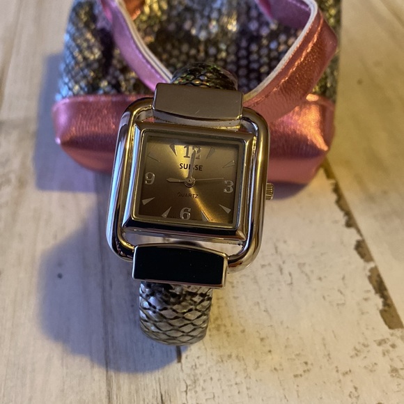 2/$15 Snakeskin bangle watch in matching bag - Picture 5 of 7
